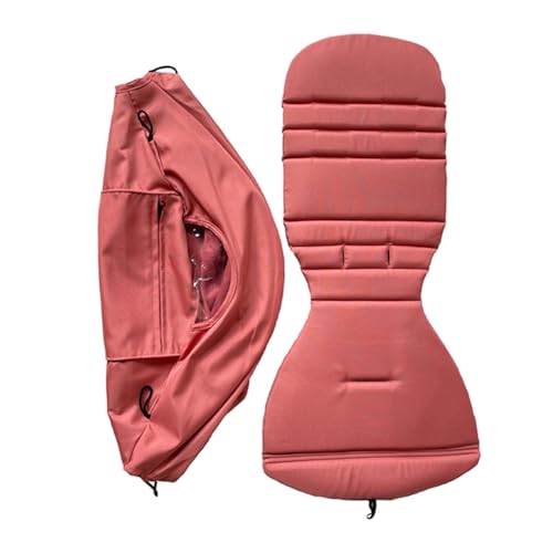 Feliliber Baby Stroller Seat Cushion and Canopy Compatible with Babyzen YOYO 2 and YOYO+, Pushchair Accessories Replacement Kit, Waterproof Double-Layer Fabric (Pink)