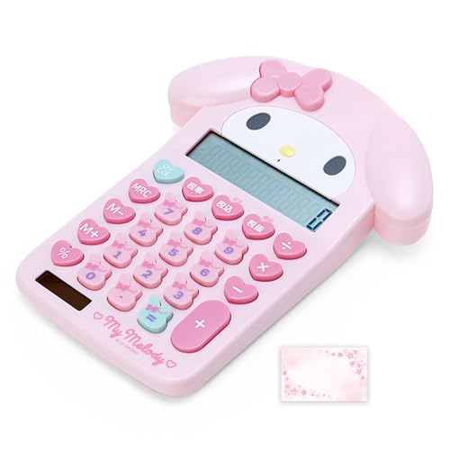SanrioOriginal Face Shaped Calculator (Japan Import) - Includes Cherry Blossom Message Card (My Melody)
