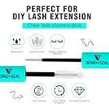 VAVALASH Bond and Seal Lash Clusters Glue 2 in 1 Long Lasting Clear Cluster Lash Glue for Eyelash Extensions Waterproof Adhesive and Sealant 48-72 Hours DIY Lash Extension Glue