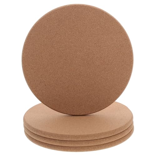 Cabilock 4pcs Cork Trivets for Hot Dishes Nonslip Kitchen Pads Soft Cork Hot Pads for Countertops Safe and Shockproof for Pots and Plates