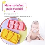 3 Pcs Popsicles Molds Bpa Free,Cute Versatile Ice Pop Silicone Popsicle Molds For Toddlers and kids.Homemade Frozen,Popsicle Maker Mold Set Easy to Unmold (3 PCS (fruit*1+love*1+ice cream*1))