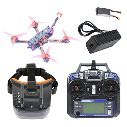 QWinOut F4 X1 175mm FPV Racing Drone 3-4S RTF with LST-009 FPV Goggles GHF411AIO Flight Controller OpenVTX FS I6 Transmitter (with Goggles)
