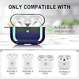 AIRSPO AirPods Pro 2nd Generation Case Cover Clear Lasher Hard PC Protective Case Colorful AirPod Pro 2 Cover Skin Compatible with Apple AirPods Pro 2 with Keychain (Glittery Purpl)