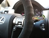 Silicone Black Steering Wheel Cover- Racing Power Grip-Ergonomic Handling (Black)