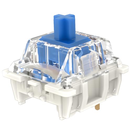 Gateron G Pro 3.0 Blue Switches for Mechanical Keyboard,3-Pin 60gf Clicky/Pre-Lubed/Pin-Enhanced Switches(108pcs,Blue)
