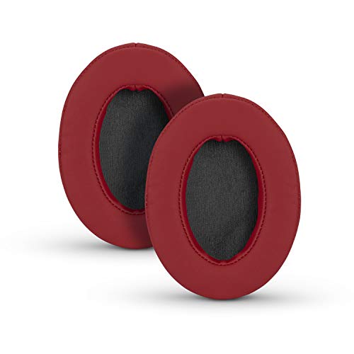 Brainwavz Ear Pads for ATH M50X, M50XBT, M40X, M30X, HyperX, SHURE, Turtle Beach, AKG, ATH, Philips, JBL, Fostex Replacement Memory Foam Earpads & Fits Many Headphones (See List), Dark Red Oval