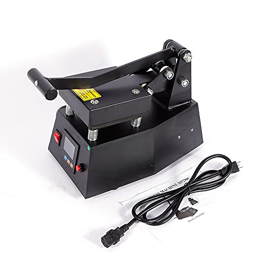 KELIBI Heat Press Machines, 4.7x4.7" Hot Press Logo Printing Machine, T-Shirts Heating Evenly Sublimation Machine w/LCD Screen, DIY Fonts Graphic Transfer Stickers Labels Print Tool for Fiber Ceramic