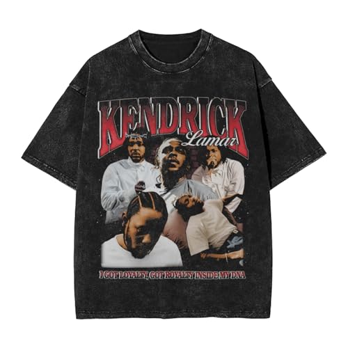 Kendrick Musics Lamar T-Shirts Men's Vintage Oversized Cotton Summer Tee Baggy Short Sleeve Casual Shirts for Unisex Tops