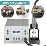 Soiiw 110V 861DW Hot Air Rework Station 1000Watt Heat Gun Soldering Station Brushless DC Vortex Blower for Miro Soldering Rework,Large LCD Screen Display with 3pcs Free Nozzles