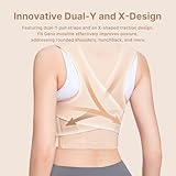 Fit Geno Posture Corrector for Women Invisilite: Invisible Lightweight Back Brace for Neck Shoulder & Upper Back Pain Relief - Improve Posture Correct Hunchback Slouching Under Clothes (Medium)