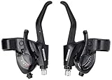 Shimano Altus ST-EF41 EZ fire Plus STI Set for V-Brakes, 3x7 Speed, 2-Finger Lever, Black