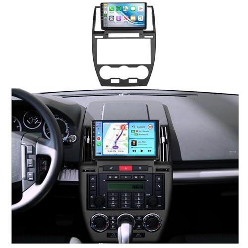 Android 13 Radio for Land Rover Freelander 2 LR2 2007-2012 Car Stereo with Wireless Carplay Android Auto,5.0 Bluetooth 32EQ,9inch 1280x720P IPS Touch Screen,FM/RDS GPS WiFi IP69K AHD Backup Camera