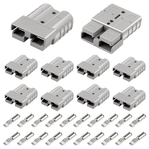 XRDS -RF 50A Battery Quick Connect/Disconnect Set – 600V DC Electrical Connector Kit, Supports 10-12 AWG Wires, Ideal for Power Equipment, Winches, and Solar Applications 10 PCS