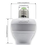 eSenlite Motion Sensor Light Socket, Radar Motion Screw LED CFL Incandescent Bulb Adapter, Dusk to Dawn Dimmable Control, Outdoor Indoor Garage Light, for Basement (1)