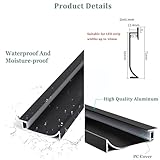 JARBIH 20Packs 3.3ft 1 Meter LED Aluminum Skirting Board, H 65mm LED Skirting Line Strip Light Aluminum Channel Profile Baseboard Light with Milky Cover for Living Room Bedroom Kitchen Home Theater