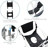 Hydraulic Patient Transfer Lift Chair w/180° Split Seat for Home Multifunctional Transfer Wheelchair w/Backrest and Potty Adjustable Seat Height Shower Chair, Elderly Lift aid Bedside Commode Chair