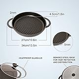 The Whatever Pan Cast Aluminum Griddle Pan for Stove Top - Lighter than Cast Iron Skillet Pancake Griddle with Lid - Nonstick Stove Top Grill 10.6" Diameter by Jean Patrique