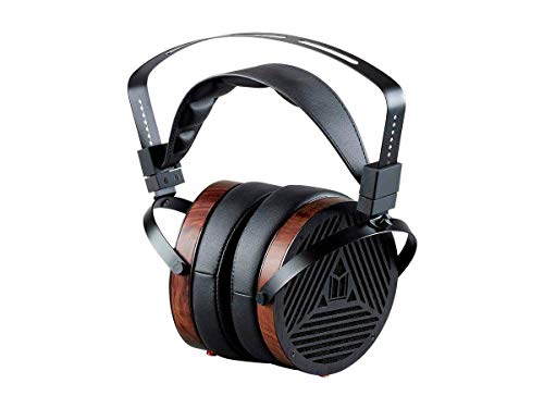 Monolith Over Ear Planar Magnetic Headphones - With 106mm Driver, 50 Ohm, 10 Watt Maximum Power Handling, Open Back Design, Comfort Ear Pads For Studio/Professional, Black/Wood