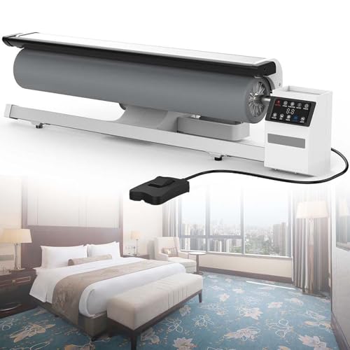 90Cm Rotary Iron Steam Press | 2950W Commercial Roller Ironer for Hotel Linen, Bed Sheets, Laundry | Continuous Steam Press Machine with Foot Pedal for Pillowcases