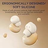 zotduo Sleep Headphones, Wireless Sleep Silicone Earbuds for Side Sleeping, Ultra-Thin Bluetooth 5.4 Headphones, Comfortable Invisible Sleep Earbuds (White)