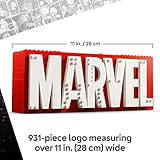 LEGO Marvel: Marvel Logo & Minifigures Building Toy - Marvel Collectible Set for Kids, Boys and Girls, Ages 12+ - Model Kit with 5 Minifigures - Gift Idea for Birthday - 76313