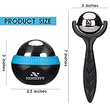 Nobility Massage Ball Roller– Ice Cold and Hot for Deep Tissue and Sore Muscle Relief of Stiffness and Stress, Body, Neck, Back, Foot, Plantar (Black)