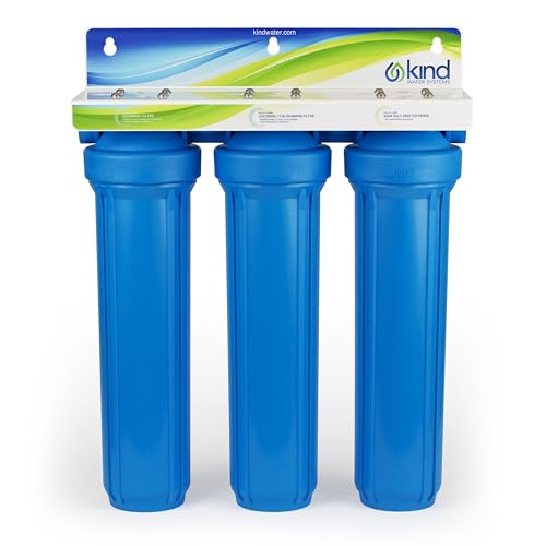 Kind Water Systems Whole House Salt-Free Water Softener and Filter Combo - High Performing Coconut Shell Carbon Block Filtration - for Homes with Up to 6 Bathrooms - Easy Installation