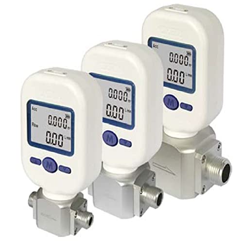 cjc Digital Gas Flow Meter Tester, Portable Gas Mass Air Nitrogen Oxygen Flow Rate Meter (MF5712 (0-250L/min))