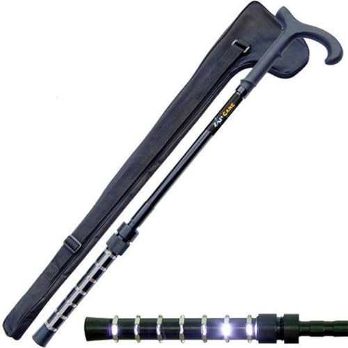 Walking Cane for Men & Women - Adjustable, Heavy Duty, 1 Million Volt Stun Device with Ultra Bright LED Flashlight