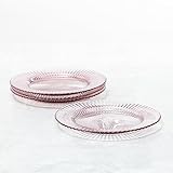 Fortessa Archie Glass 12 Piece Dinnerware Set, Service for 4, Pink