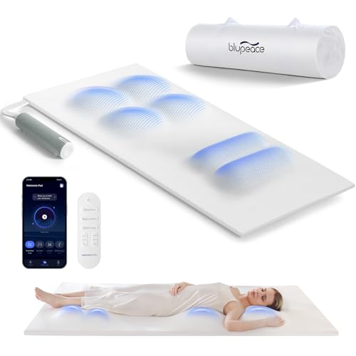 Full Body Massage Mat, Massage Pad for Bed, Massager with Smart App for Neck and Back, Thighs, Legs - Relax and Rejuvenate with 3 Modes for Restful Sleep - Portable and Foldable Design for Home Use