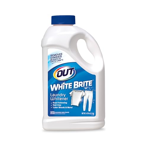 OUT White Brite Laundry Whitener Powder, Stain Remover Detergent Booster for Clothes, 4 Pound 12 Ounce