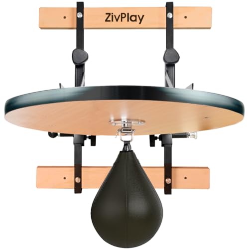 Speed Bag Platform Speed Bag Stand for Boxing Punching Practice Includes Height Adjustable Mount Speedbag and Air Pump 360° Swivel 24 Inch Board