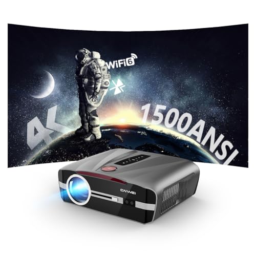 4K Projector Daylight Bright 1500 ANSI, High Lumens Daytime 4K Ultra HD Proyector HDR, Smart Auto Focus Keystone Apps WiFi 6 NFC, Bluetooth DSP Stereo,for Movie Gaming Home Theater Ceiling HDMI USB