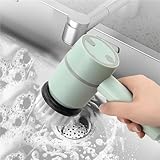 EZGHAR Dish Gun, 2024 Best Dish Gun for Washing Dishes, Dish Gun Cleanking Kits for Washing Baby Bottles, Dish Gun, Cleaning Gun for Kitchen, Sink, Bathroom (White + 6 PCS Brush Head)