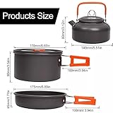 Camping Cookware Set Picnic Cooking Pots Set Outdoor Hiking BBQ Tableware with Pan Kettle Stove Set Camping Tourism Supplies Kit (Color : B)