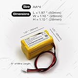 YUTSUJO (5-Pack) 4.8V 700mAh BL93NC487 Ni-CD Battery Replacement for Emergi-Lite BAA-48R BAA48R, Interstate NIC0186, Dantona Custom-43 Custom43, OSI OSA-126 OSA126 BL93NC484 BL93NC485