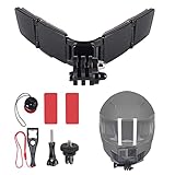 Helmet Adhesive Chin Mount for GoPro - Motorcycle Helmets Accessories Gear for Man Women Immersive POV Recording, Sticky Screw Kit Compatible with GoPro Hero 13 12 11 10 Max 9 8 7 6 5 Session Camera