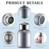 Mifoci 4 Pcs 10oz Mini Stainless Steel Water Bottle Slim Insulated Thermal Small Vacuum Hot Cold Drink Portable Water Bottle for Women Gifts Travel Camping Hiking (Silver)