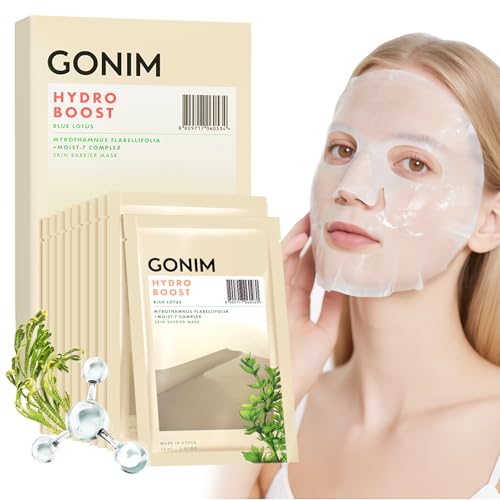 GONIM Face Mask Korean Skin Care with Hyaluronic Acid & Collagen Activation- Face Masks Skincare Hydration, Anti Aging & Moisturizing Sheet Mask for All Skin Korean Face Mask 15 Sheets