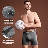 BAMBOO COOL Men's Ultra ComfortSoft Underwear, Moisture Wicking & Breathable No Ride Up Boxer Briefs with Fly, Multipack