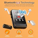 MP3 Player with Bluetooth,Portable Music Player with Speaker and Micro SD Card Slot MP3 Player with FM Radio,Video,Voice Recording,Earphone, for Kids,Jogging and Gift,Max 256GB Expand