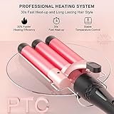 Curling Iron Set 5 in 1,MAXT Curling Wand Set Interchangeable Triple Barrel Curling Iron and Curling Brush Ceramic Barrel Wand Curling Iron(0.35”-1.25”)