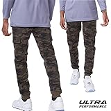 Ultra Performance 3 Pack Mens Sweatpants, Fleece Cargo Joggers for Men with Pockets