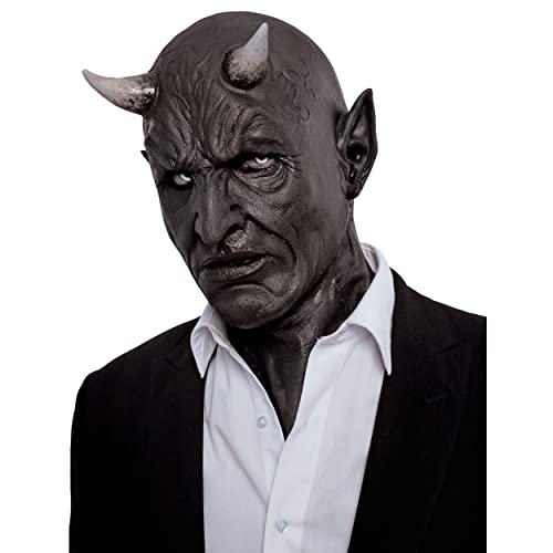 Ghoulish Productions Mephistopheles Dark Skin Demon Latex Hyper Mask. Adult Collectible One Size Mask