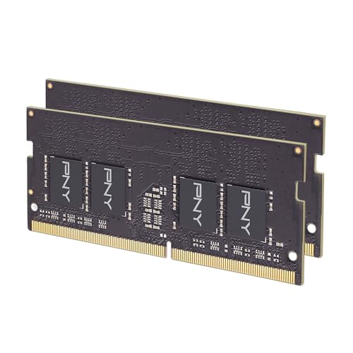 PNY Performance 16GB (2x8GB) DDR4 DRAM 3200MHz (PC4-25600) CL22 (Compatible with 2933MHz, 2666MHz, 2400MHz or 2133MHz) 1.2V Notebook/Laptop (SODIMM) Computer Memory Kit – MN16GK2D43200-TB