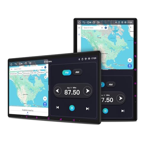 JOYING Double Din Car Stereo Manual Rotation Car Radio 15.1 inch Android 13 Head Unit 8GB+128GB with CarPlay & Android Auto, Mirror Link, AM/FM, Bluetooth(JY-UTD15N8-MR)