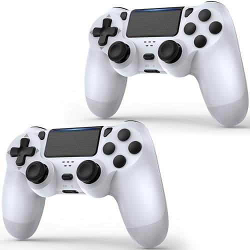 LaiChauKit Wireless Controller 2 Pack Compatible with PS4/Pro/Slim with Dual Vibration，Audio Jack，2Pcs USB C Cable