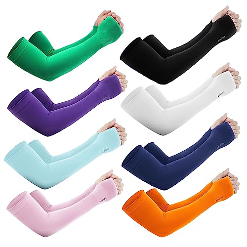 GOUNOD Sun Protection Cooling Arm Sleeves with Thumb Holes - Gardening Outdoors Sports Workouts Sunscreen Arm Sleeves