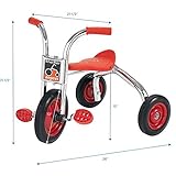 Children’s Factory SilverRider 10” Pedal Pusher Tricycle for Kids Ages 3+, Toddler Trike for Beginner Riders, Red/ Black